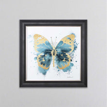 Load image into Gallery viewer, Butterfly Gold And Indigo Framed Wall Art
