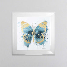 Load image into Gallery viewer, Butterfly Gold And Indigo Framed Wall Art
