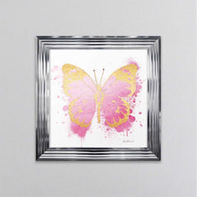 Load image into Gallery viewer, Butterfly Gold And Pink Framed Wall Art
