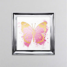 Load image into Gallery viewer, Butterfly Gold And Pink Framed Wall Art
