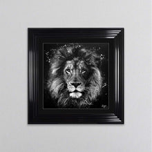 Load image into Gallery viewer, Lion Grey Framed Wall Art
