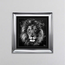 Load image into Gallery viewer, Lion Grey Framed Wall Art
