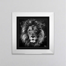 Load image into Gallery viewer, Lion Grey Framed Wall Art
