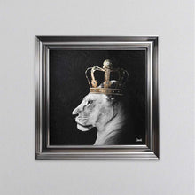 Load image into Gallery viewer, Lion Queen Of The Jungle Right Framed Wall Art
