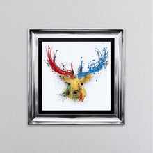 Load image into Gallery viewer, Colourful Stag Framed Wall Art
