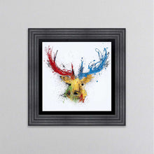 Load image into Gallery viewer, Colourful Stag Framed Wall Art
