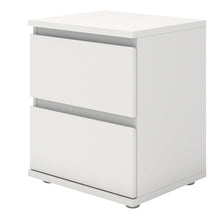 Load image into Gallery viewer, Nova Bedside 2 Drawer in White
