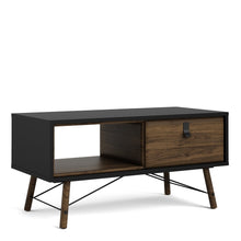 Load image into Gallery viewer, Ry Coffee table with 1 drawer in Matt Black Walnut
