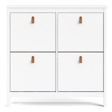 Load image into Gallery viewer, Barcelona Shoe cabinet 4 compartments in White
