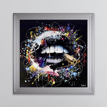 Load image into Gallery viewer, Black Lips Framed Wall Art
