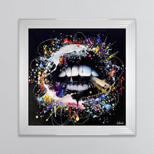 Load image into Gallery viewer, Black Lips Framed Wall Art
