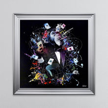 Load image into Gallery viewer, Colour Monkey Poker Framed Wall Art 90*90cm
