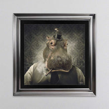 Load image into Gallery viewer, Hippo Framed Wall Art
