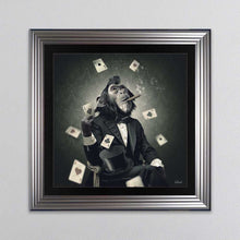 Load image into Gallery viewer, Monkey Poker Framed Wall Art
