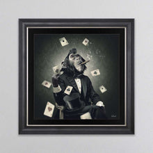 Load image into Gallery viewer, Monkey Poker Framed Wall Art
