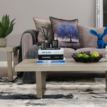 Load image into Gallery viewer, Navy Cherry Tree Feather Filled Cushion 55*55cm
